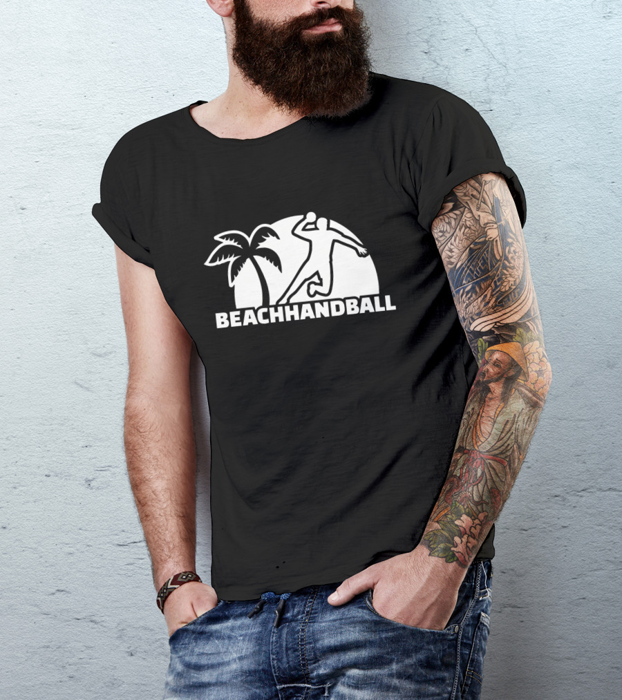 Beach Handball Palm Tree Player T-Shirt