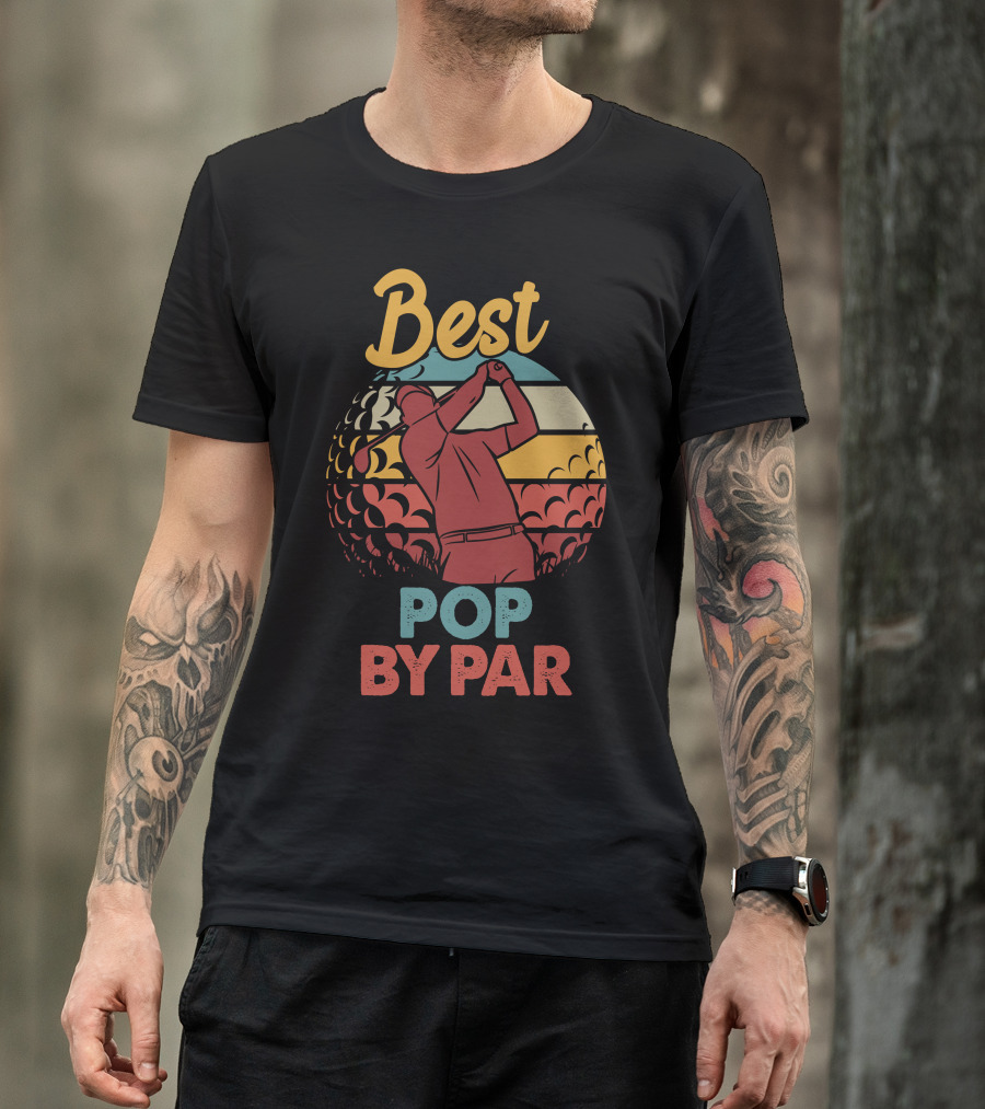 Best Pop By Par Golfing Sunset T-Shirt