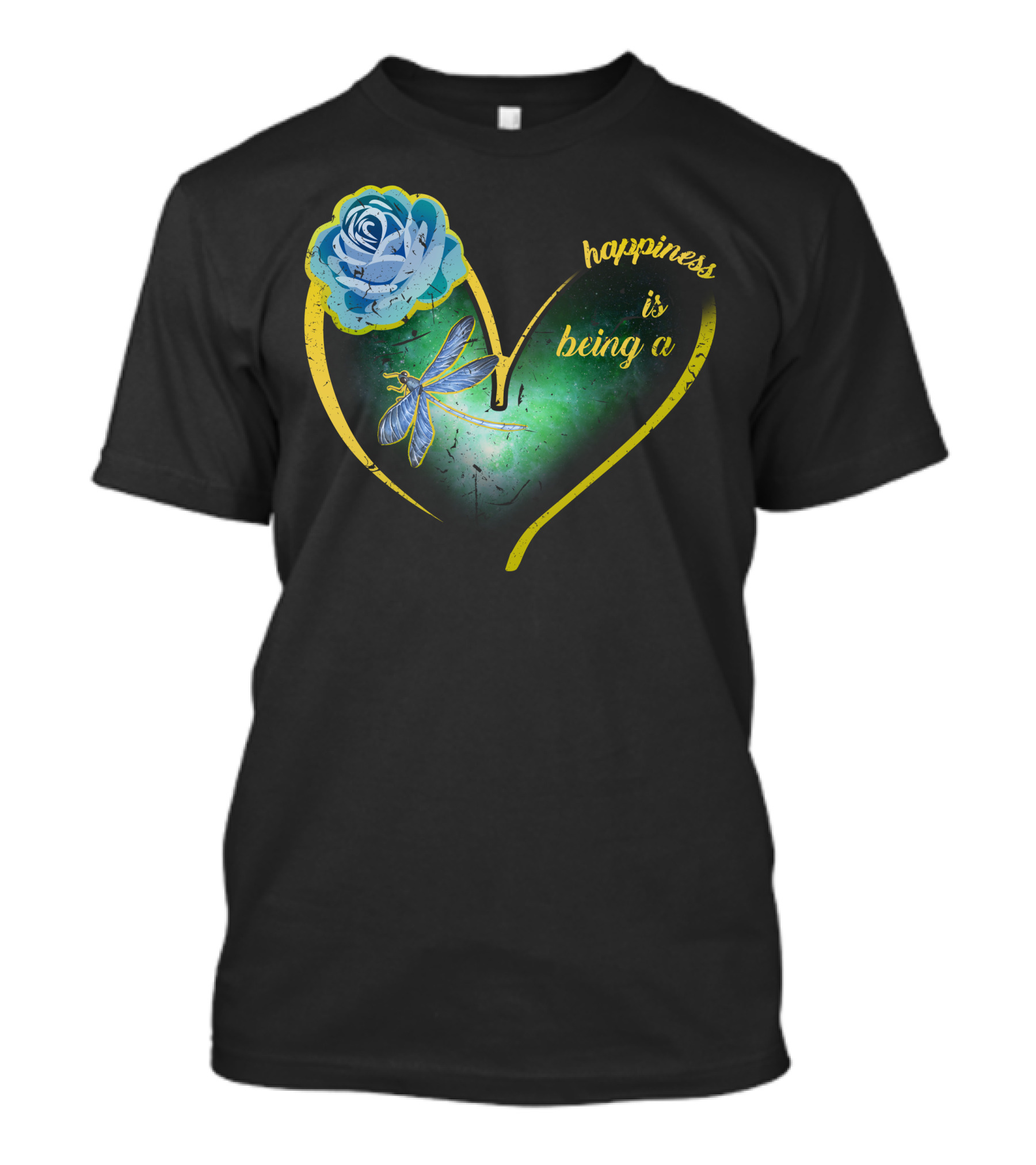 Happiness Is Being A Mimi Mama Nana Butterfly Heart T-Shirt
