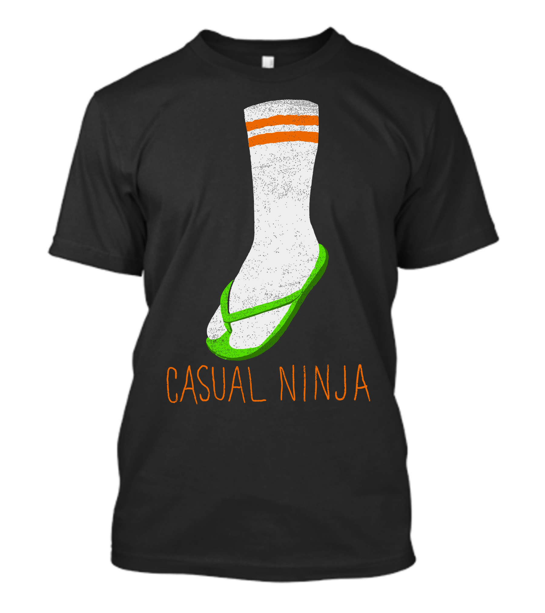 Casual Ninja Socks And Sandals Fun T-Shirt