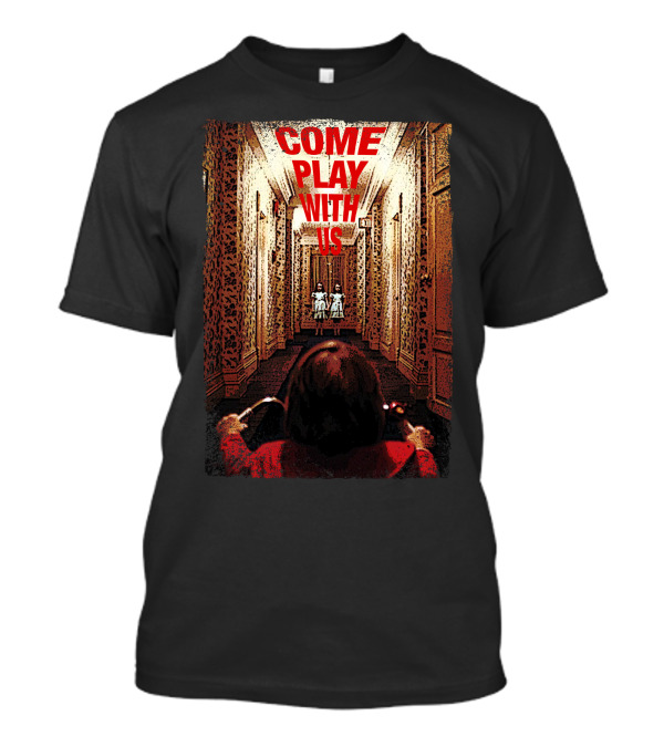 Come Play With Us Iconic Horror Hallway Twins Biking Scene T-Shirt