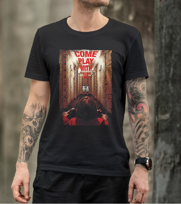 Come Play With Us Iconic Horror Hallway Twins Biking Scene T-Shirt