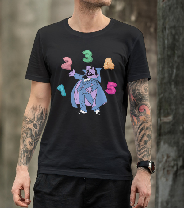 Count Von Count With Colorful Numbers 1 2 3 4 5 T-Shirt