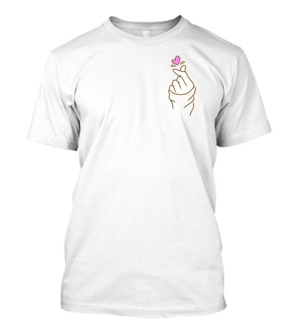 Cute Heart Finger Gesture Hardcover Journal T-Shirt