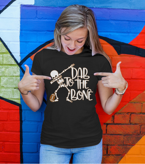 Skeleton Dab To The Bone Football T-Shirt