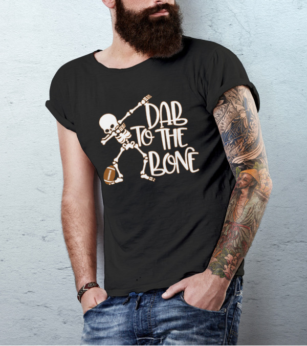 Skeleton Dab To The Bone Football T-Shirt