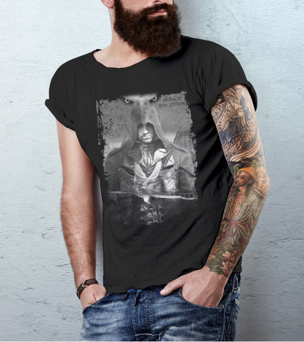 Assassin's Creed French Revolution Hooded Figure With Eagle Eyes T-Shirt