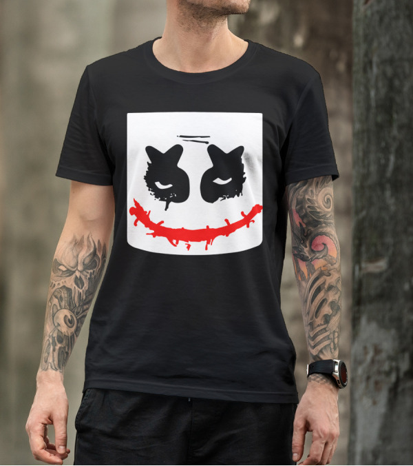 Funny DJ Smiley Face Joker Grin T-Shirt