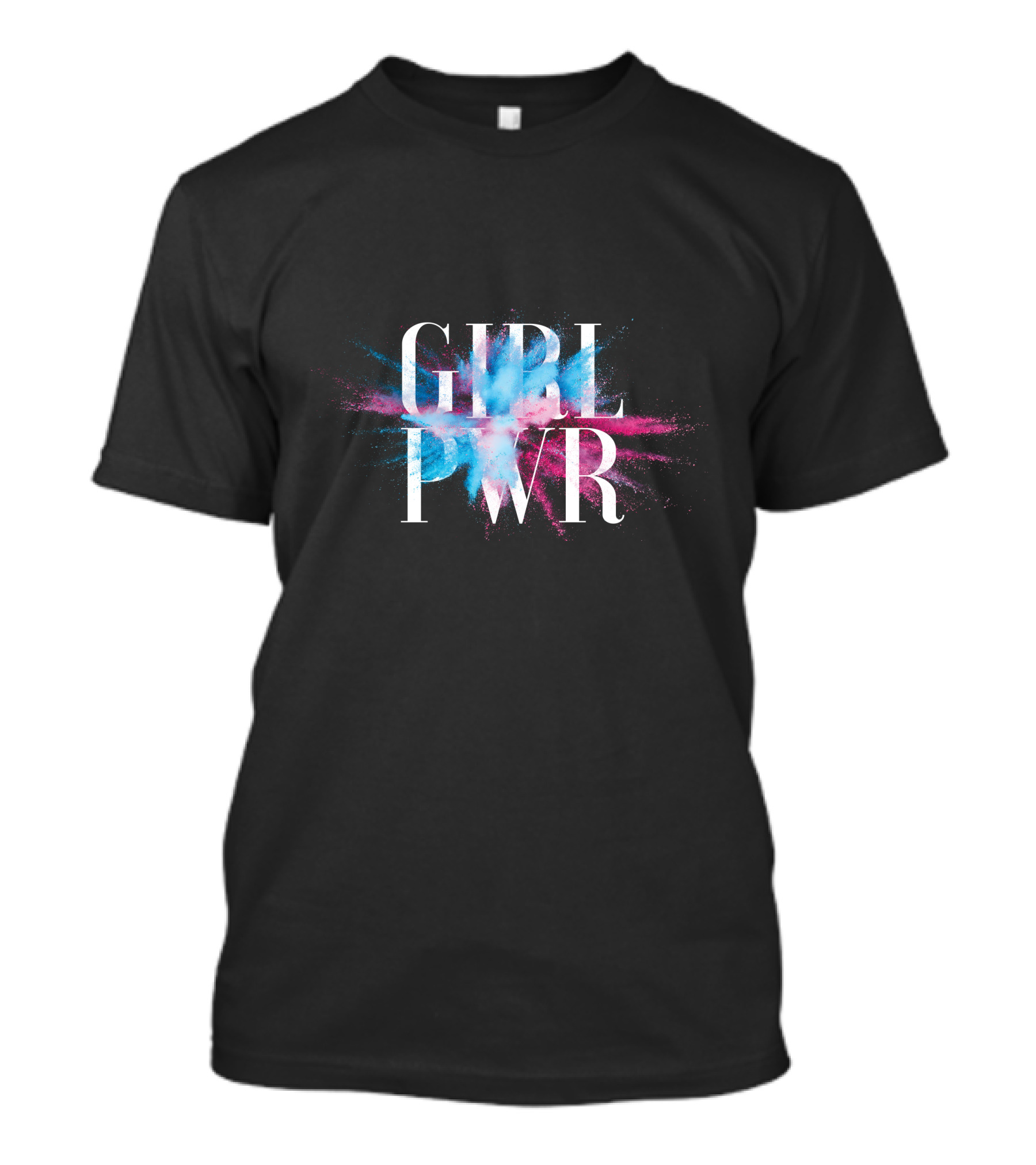 GIRL PWR Power Burst Pink Blue T-Shirt