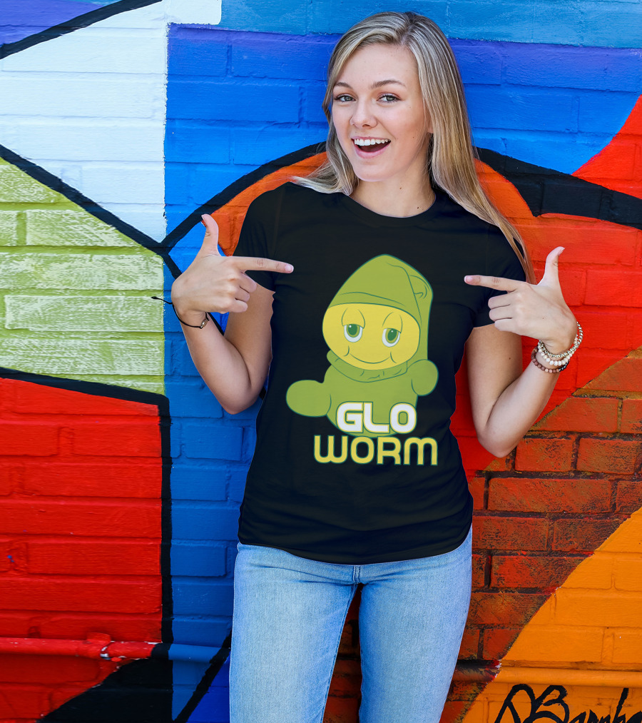 Glo Worm 80s Nostalgia Toy Character Green T-Shirt