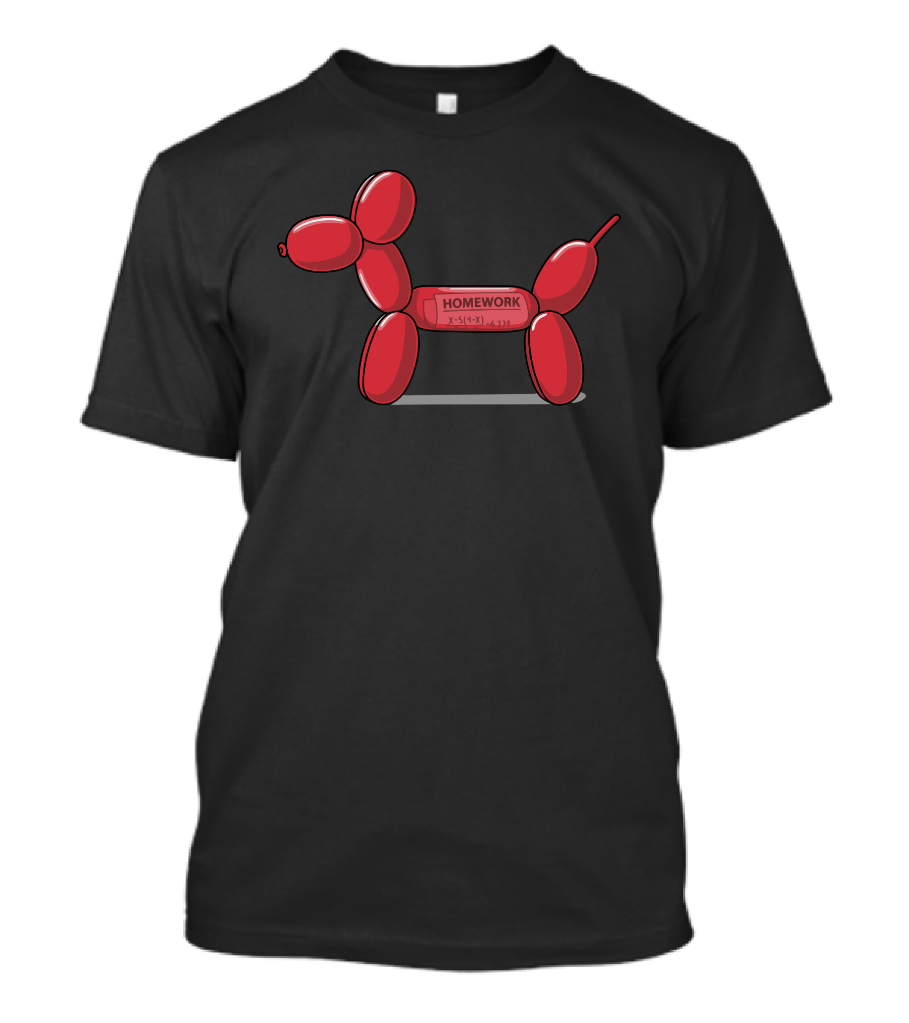 Guilty Doggy New Balloon Animal Homework Equation T-Shirt