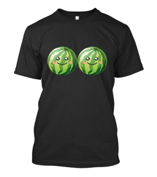 Happy Melons Cute Watermelon Faces T-Shirt