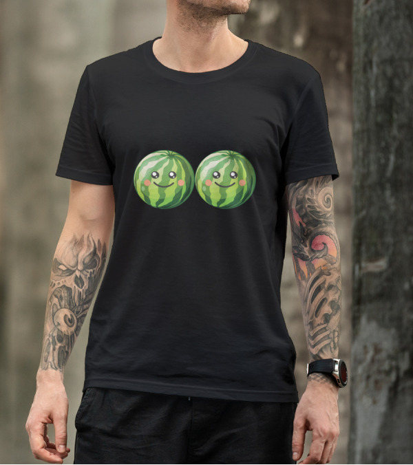 Happy Melons Cute Watermelon Faces T-Shirt