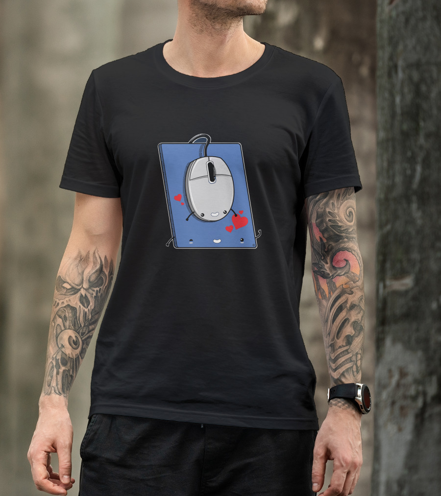 Hardware Love Mouse Pad Heart T-Shirt