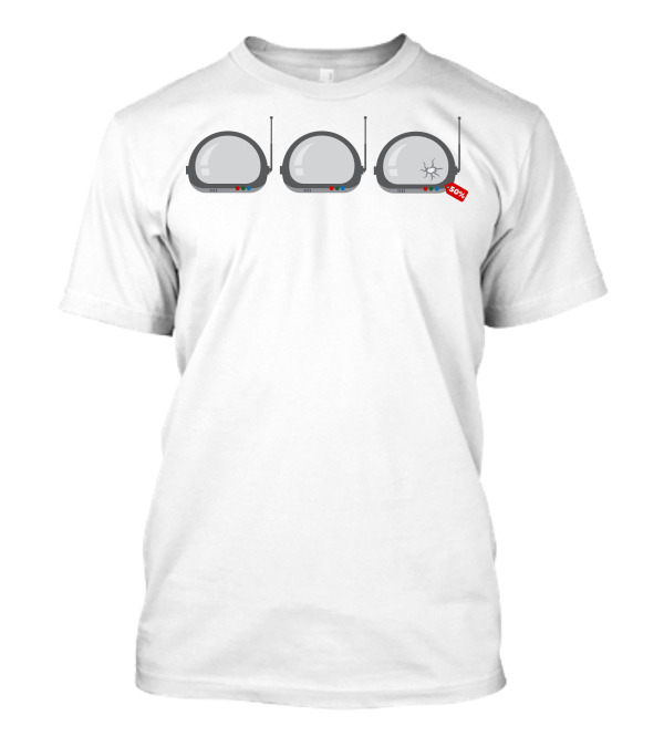 Helmet Colored 30% Discount Cracked Helmet Series T-Shirt