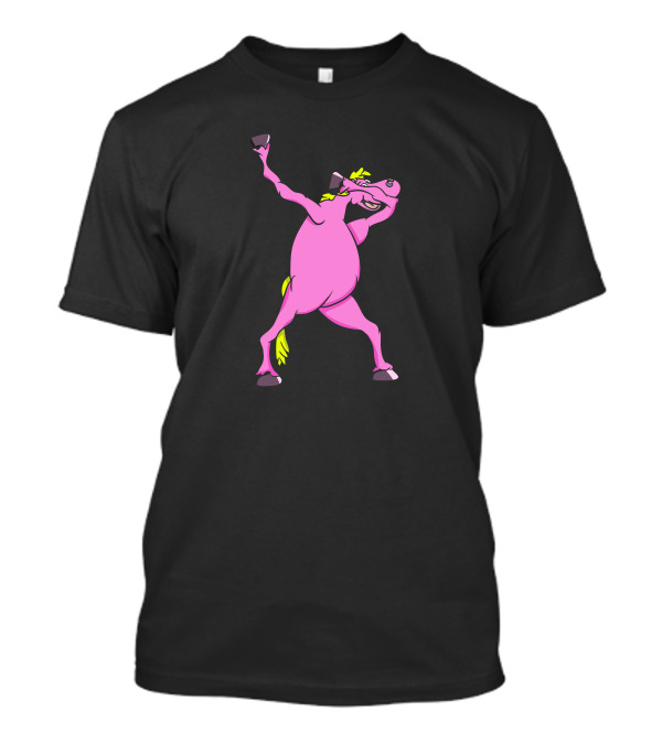 Horse Dabbing Pink Pose T-Shirt