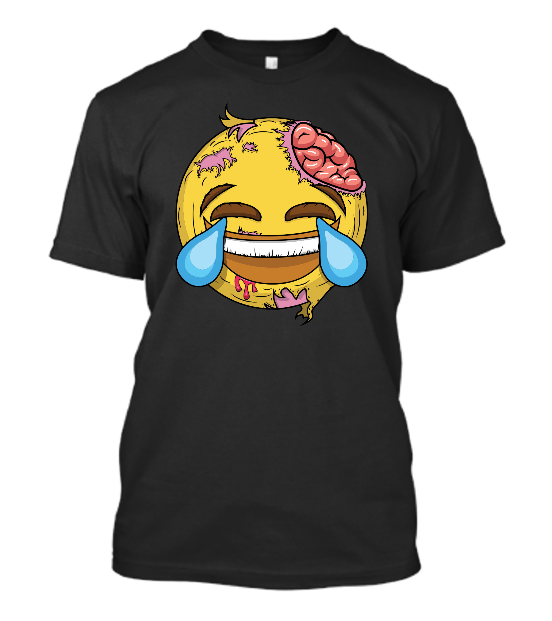 Famous Laugh-Cry Emoji Zombie Transformation T-Shirt