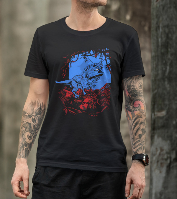Indominus Rex Vs TARDIS Jungle Adventure T-Shirt