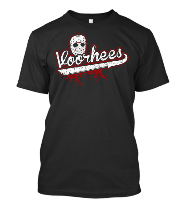 Jason Voorhees Mask Machete Horror Icon Blood Drip T-Shirt