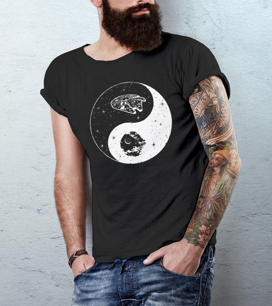 Jedi Sith Yin Yang Millennium Falcon Death Star T-Shirt