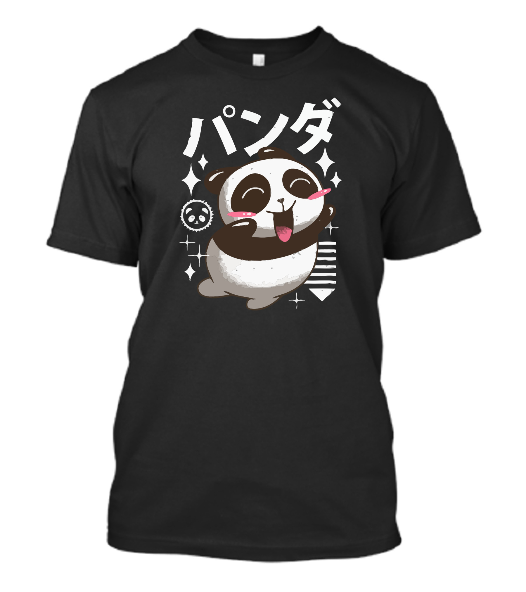 Kawaii Panda Happy Blush Sparkle T-Shirt