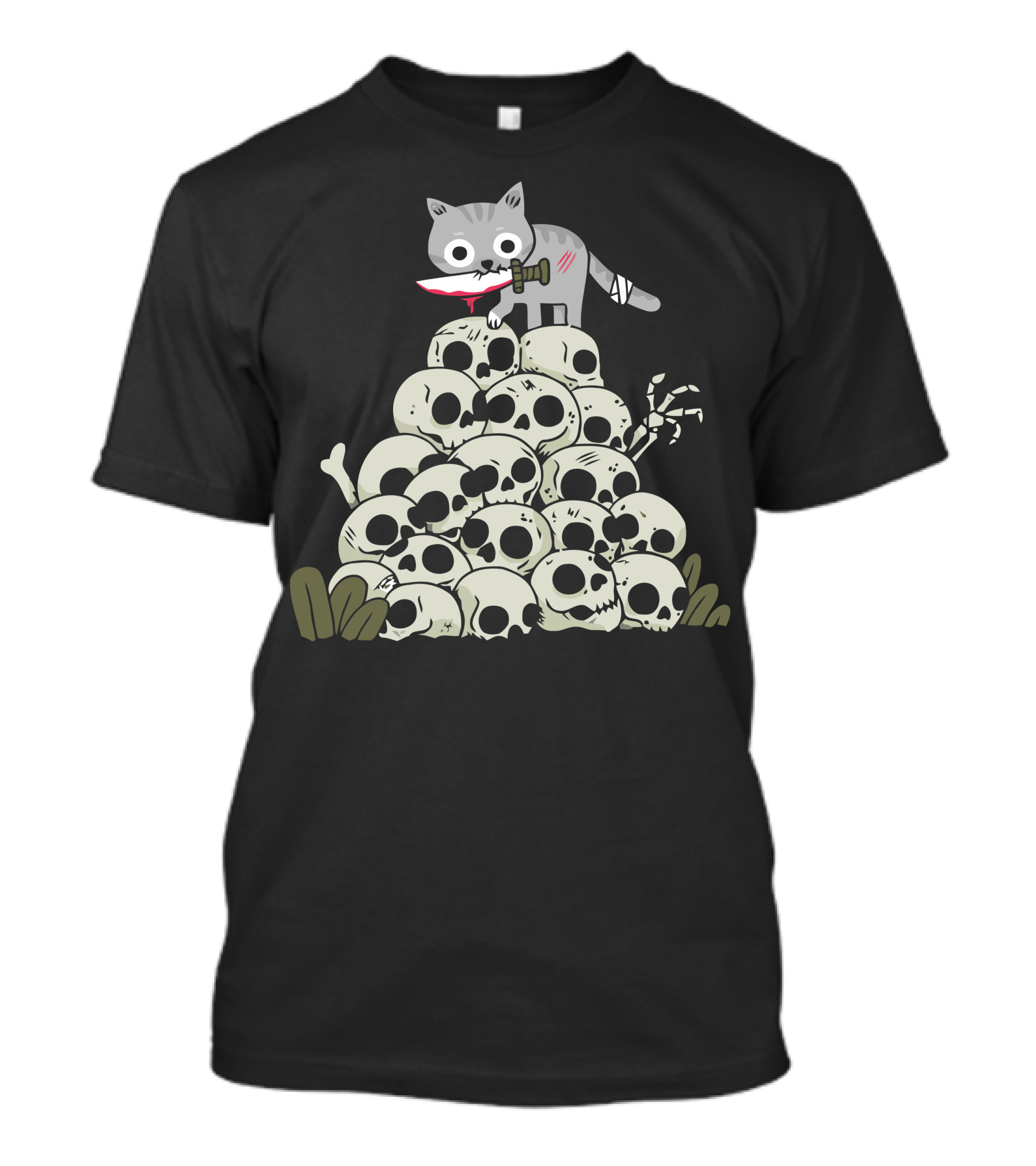 Killer Cat New Skull Pile T-Shirt