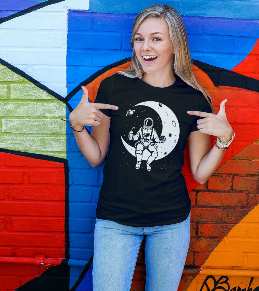 Launch Break Astronaut Moon Donut Planet T-Shirt