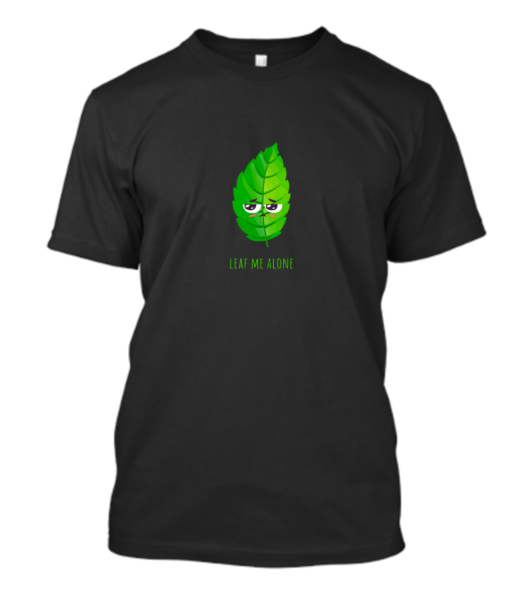 Leaf Me Alone Tired Leaf Face Mood T-Shirt