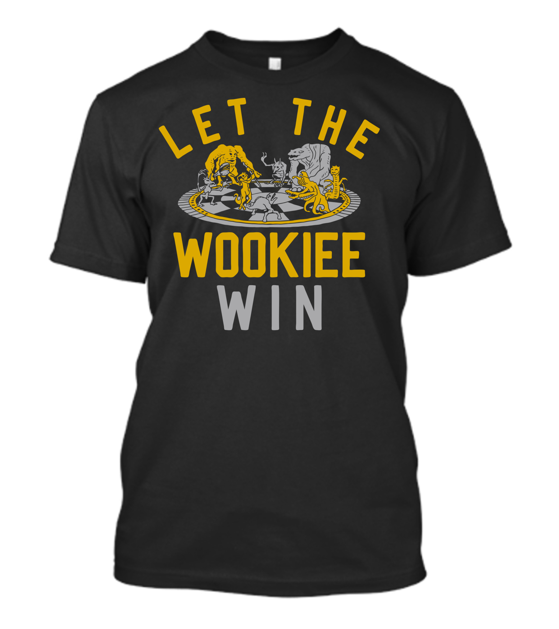 Let The Wookiee Win Chewbacca Plays Holochess Star Wars T-Shirt