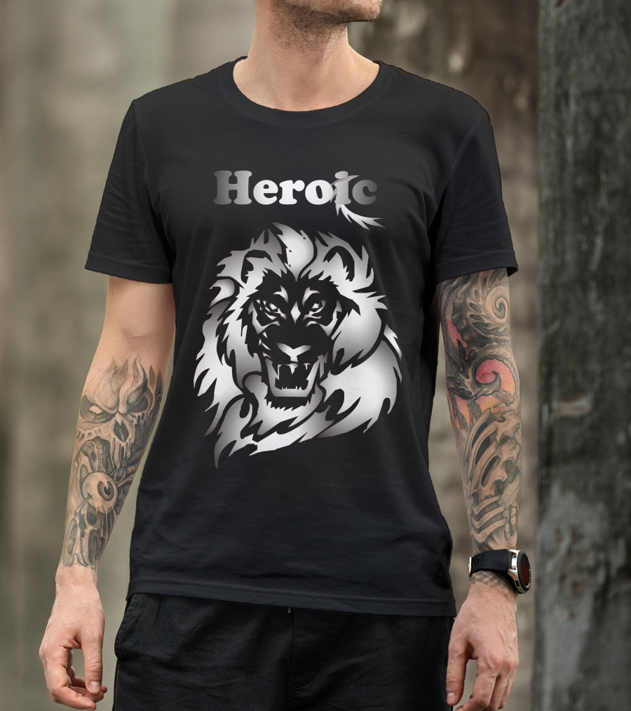 Heroic Lion Fierce Expression T-Shirt