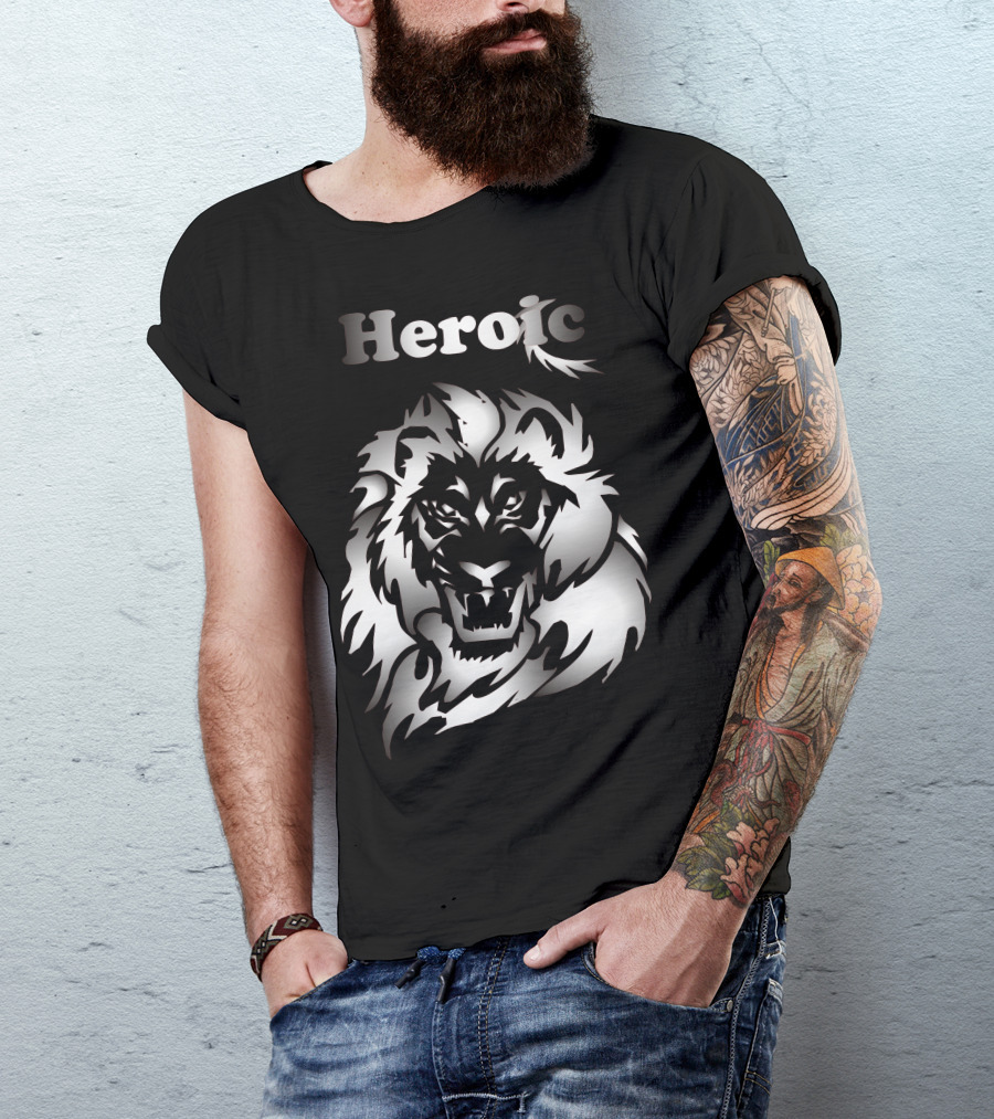 Heroic Lion Fierce Expression T-Shirt