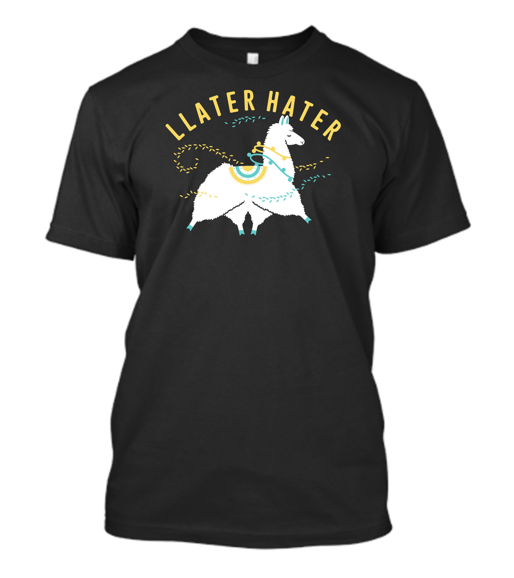 Llater Hater Llama Whimsical Motif T-Shirt