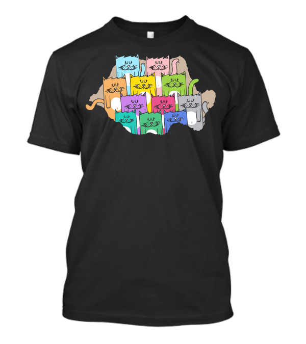 Meow Mania The Land Of Colorful Cats T-Shirt