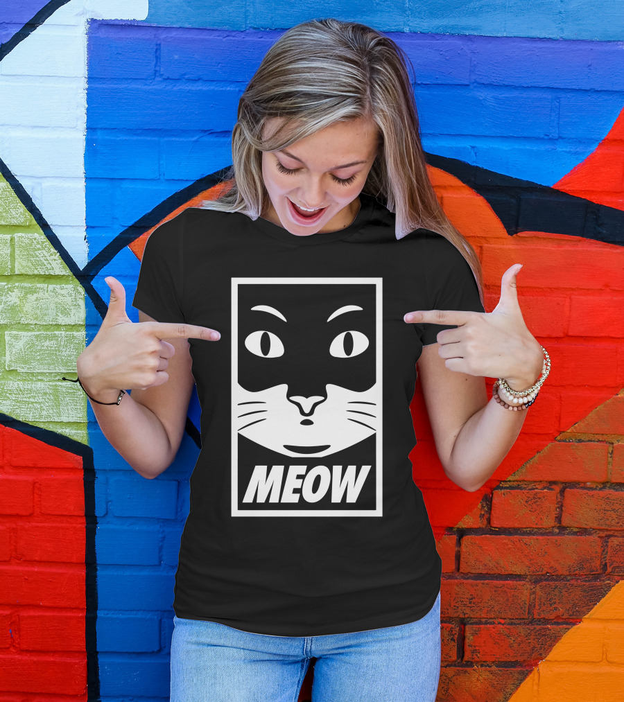 MEOW Obey Cat T-Shirt