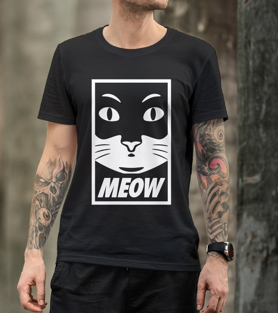MEOW Obey Cat T-Shirt