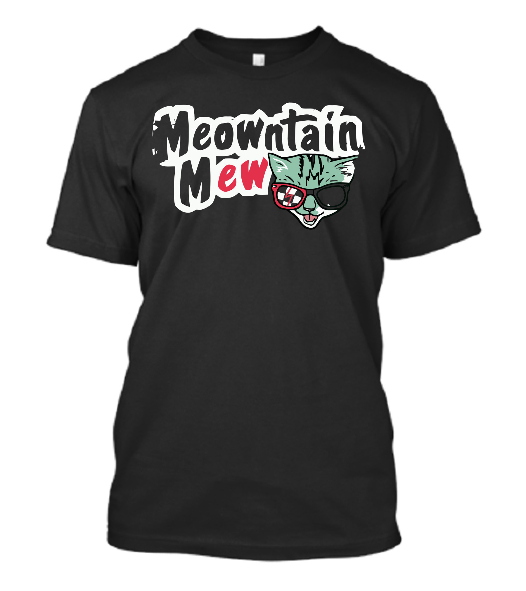 Meowntain Mew Cool Cat With Sunglasses T-Shirt