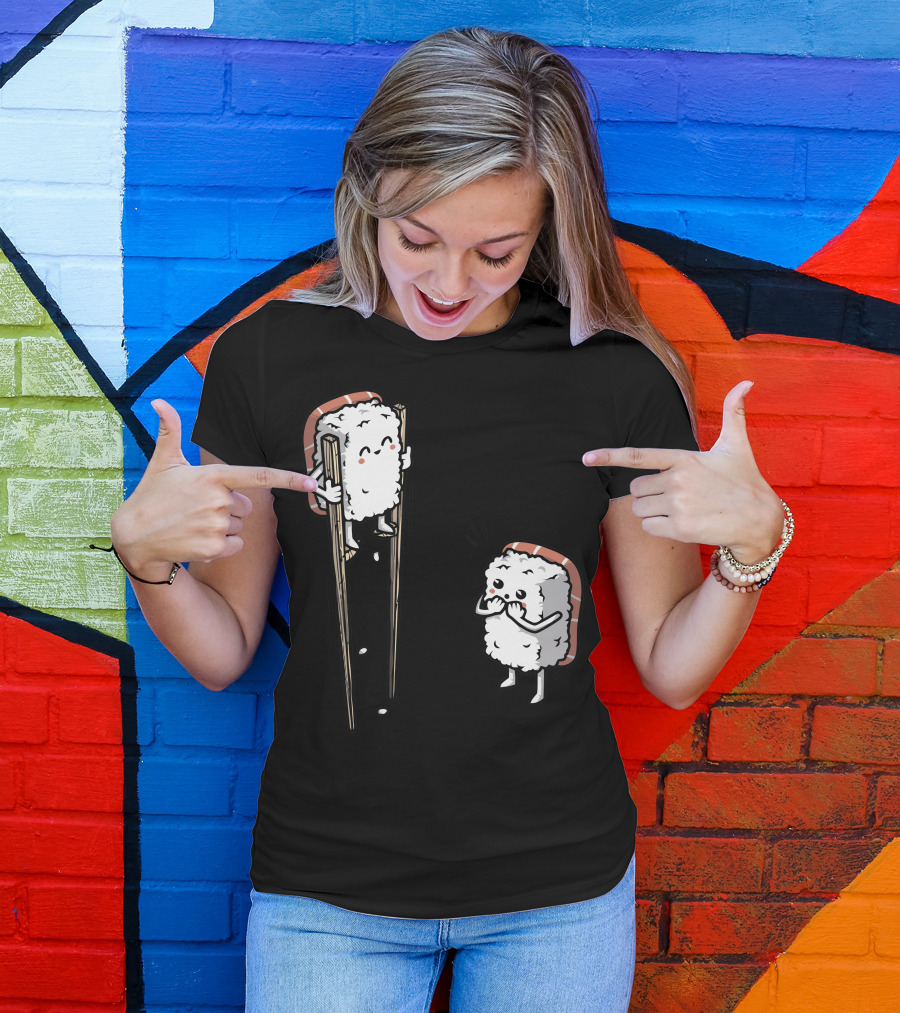 Sushi Characters On Stilts With Chopsticks T-Shirt