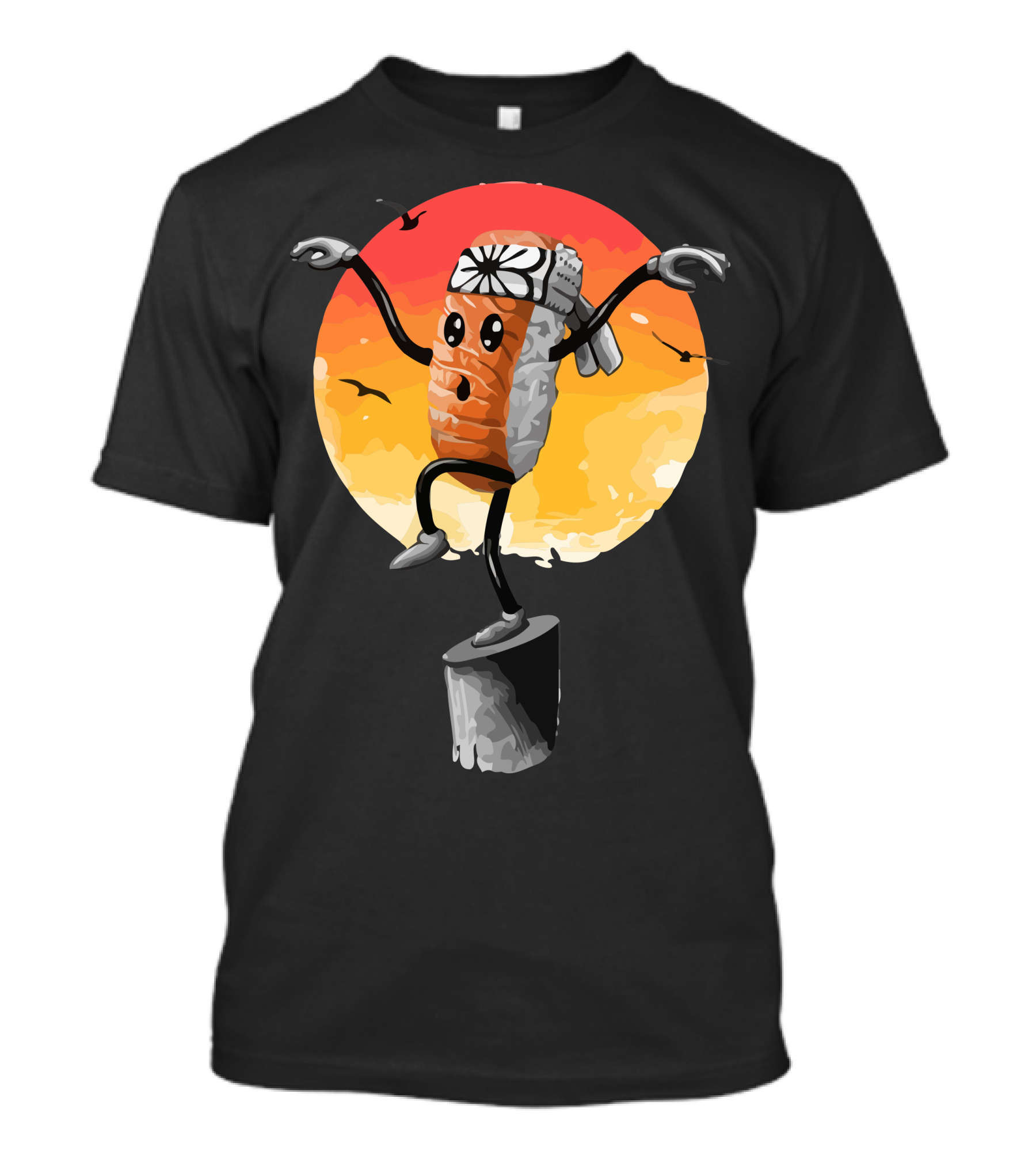 Sushi Style Karate Sunset Balancing Act T-Shirt