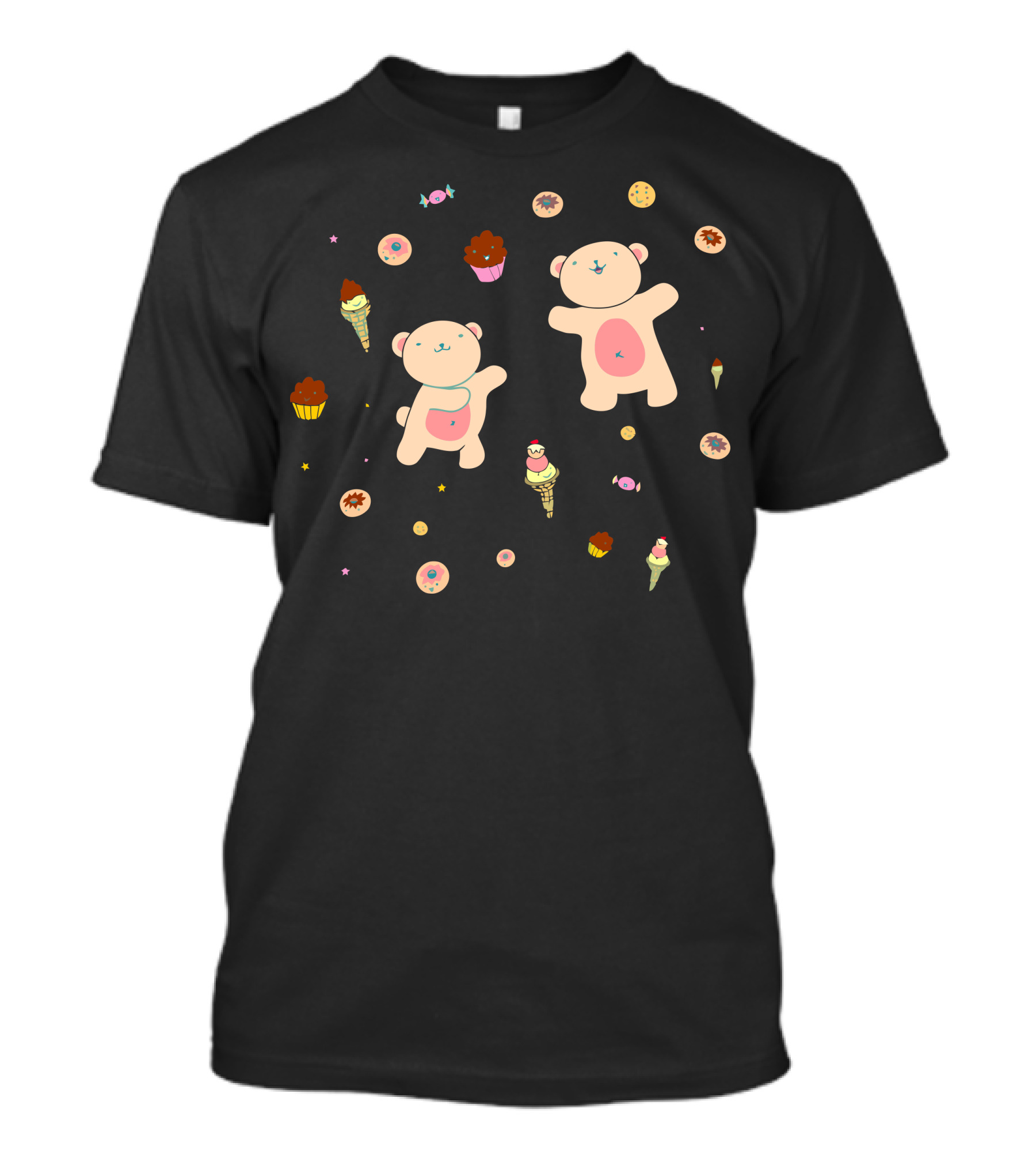 Sweet Bears Candy Cupcakes Ice Cream Treats T-Shirt