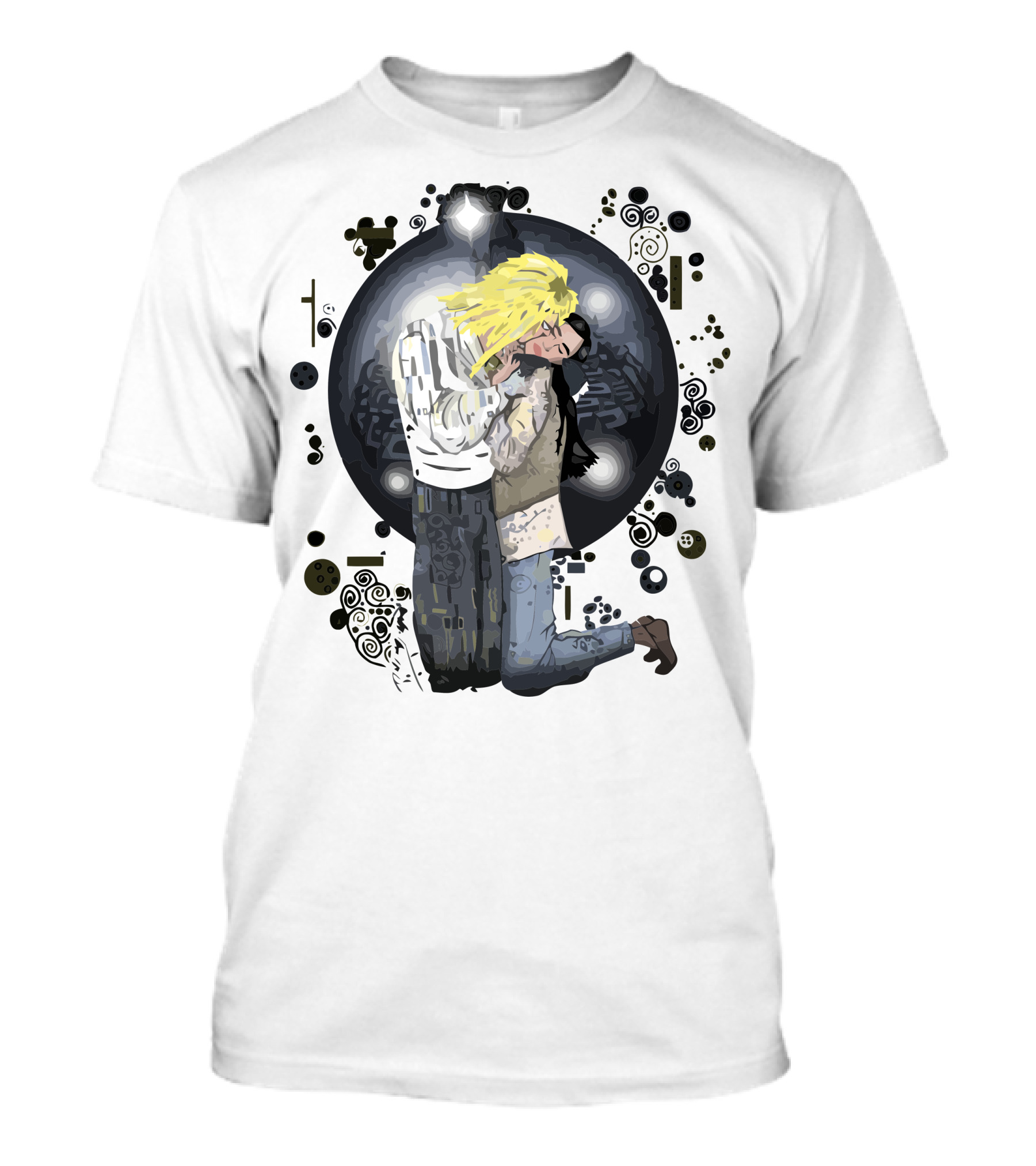 Jareth And Sarah Embrace From Labyrinth T-Shirt