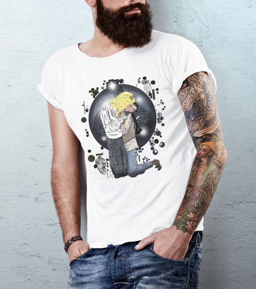 Jareth And Sarah Embrace From Labyrinth T-Shirt