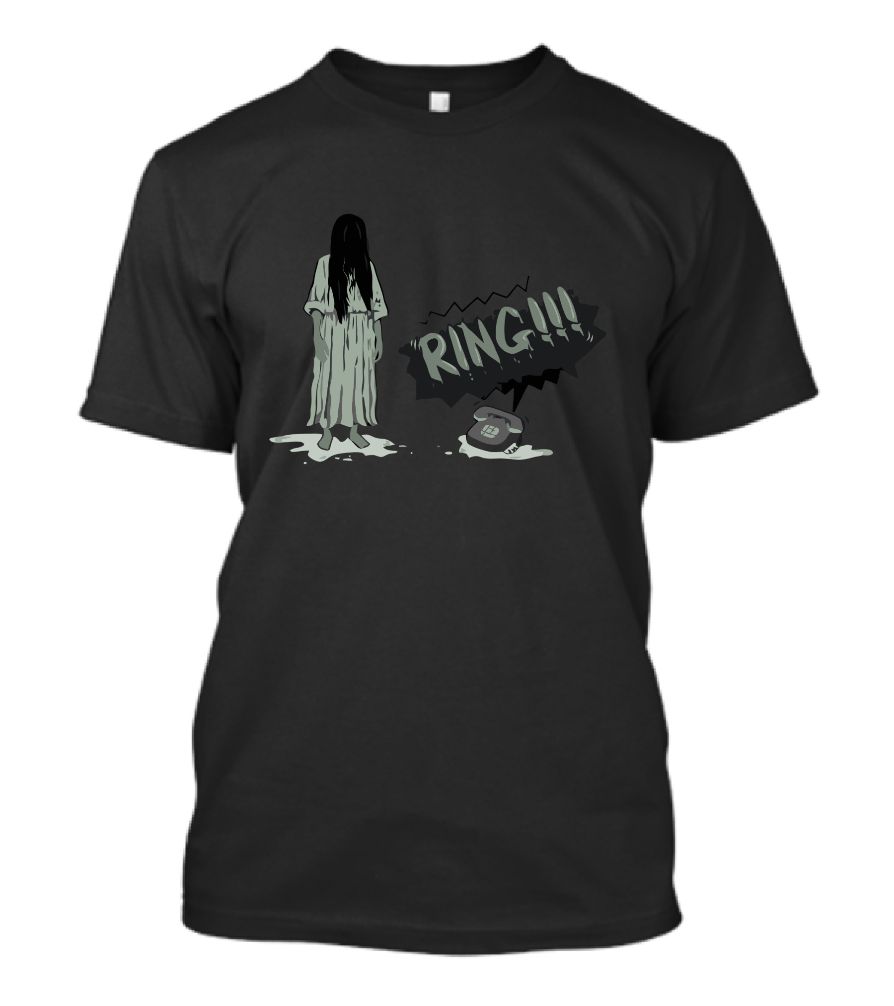 The Ring Horror Movie Creepy Girl With Telephone RING T-Shirt