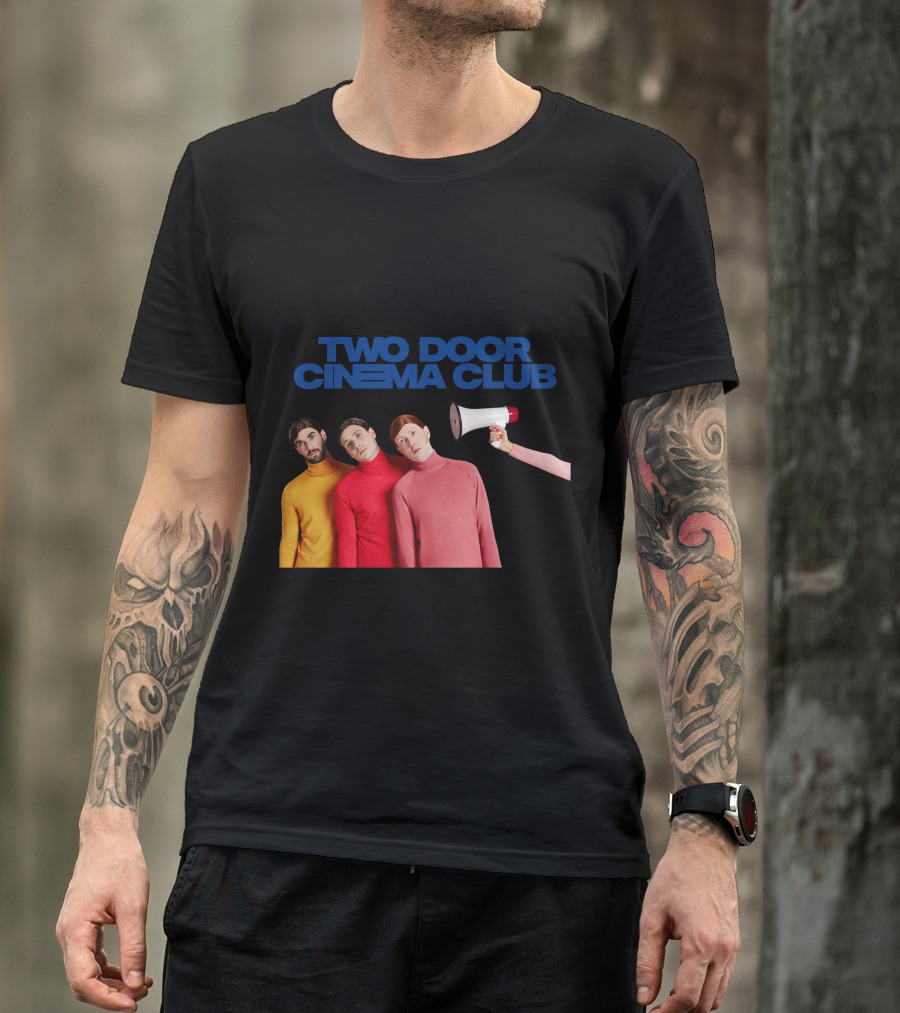 Two Door Cinema Club Band Members With Megaphone Prop T-Shirt