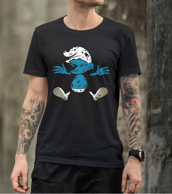 Unexpected Visitor Zombie Smurf Mashup T-Shirt