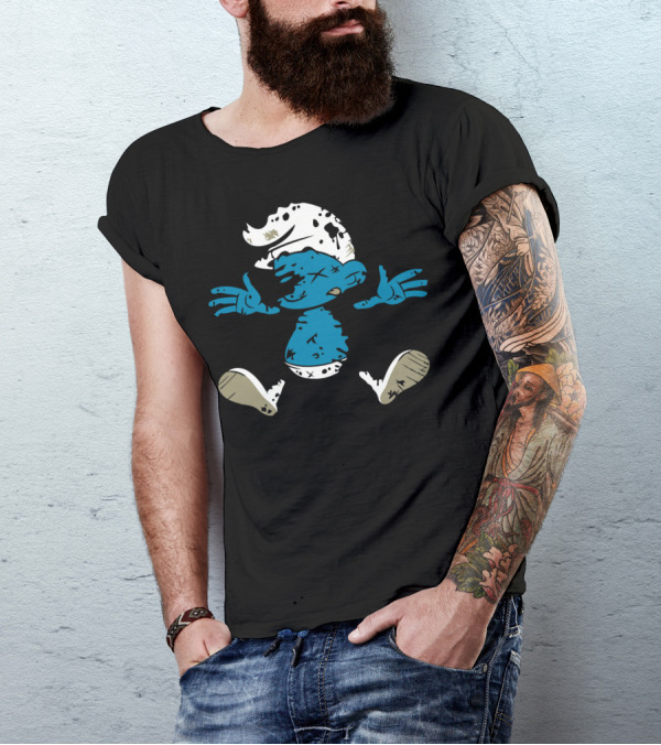 Unexpected Visitor Zombie Smurf Mashup T-Shirt