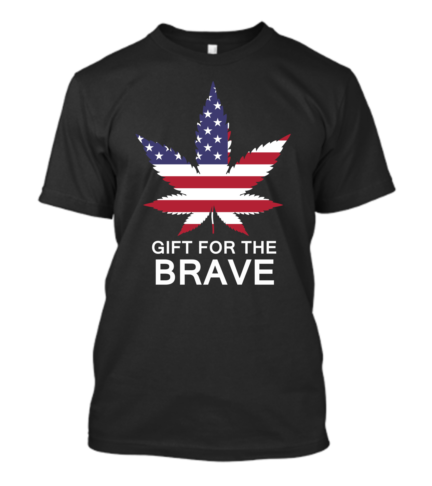 Gift For The Brave USA Flag Leaf T-Shirt