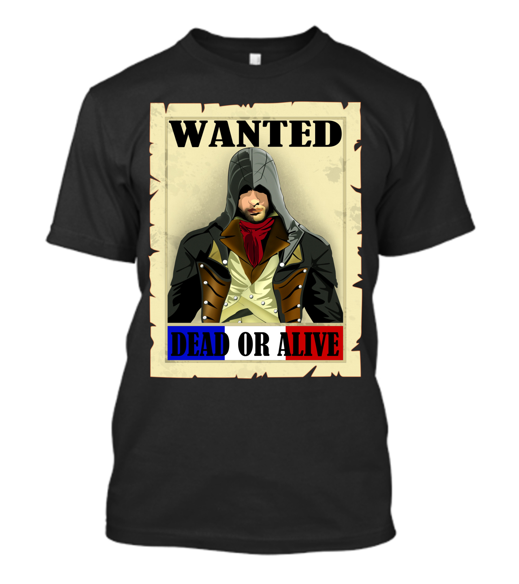 Wanted Dead Or Alive Hooded Figure T-Shirt