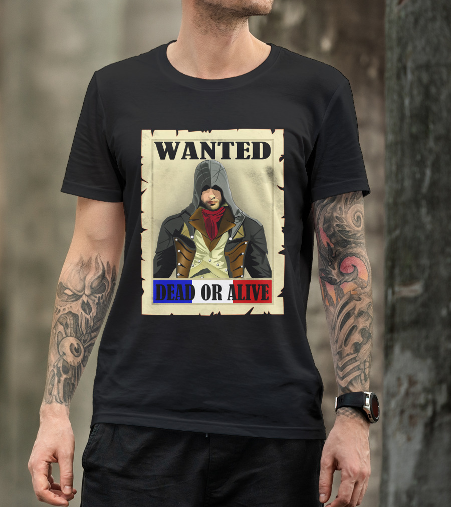 Wanted Dead Or Alive Hooded Figure T-Shirt