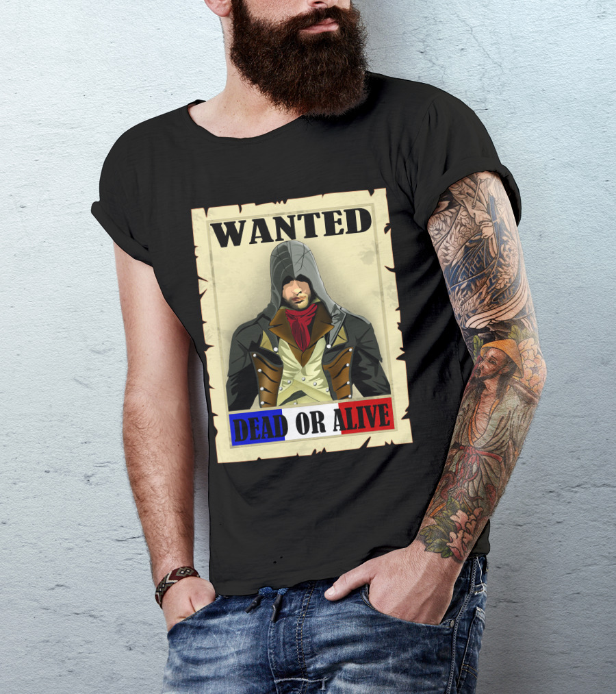 Wanted Dead Or Alive Hooded Figure T-Shirt