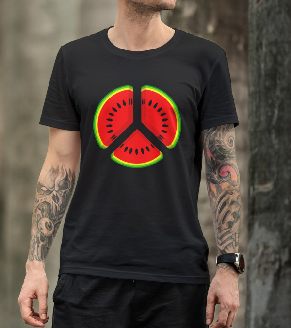 Watermelon Peace Sign Slice T-Shirt